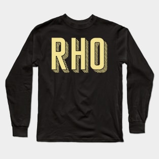 Yellow Rho Sunshine Letter Long Sleeve T-Shirt